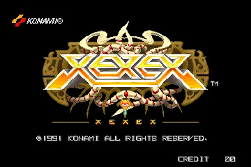 Xexex (World) screen shot title